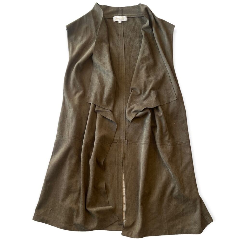 Mud Pie Women’s Isabelle Suede Vest Sz M/L - Picture 2 of 11